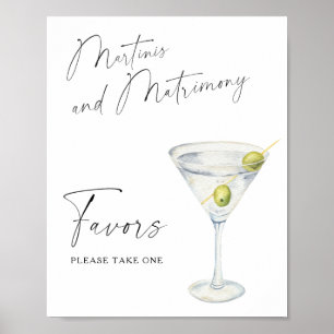 Martini bridal shower Favours please take one  Poster