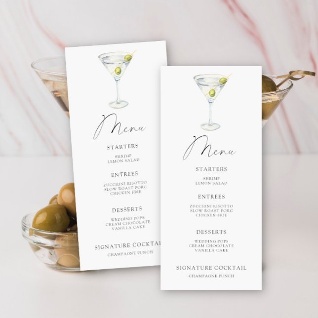 Martini Bridal shower menu (Creator Uploaded)