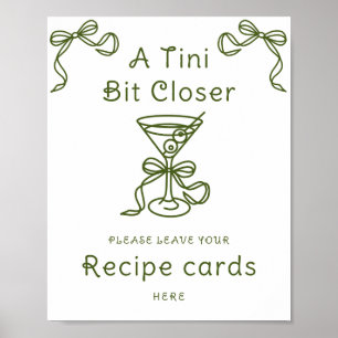 Martini bridal shower Your recipe card here Poster