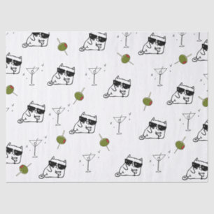 Martini Cat Tissue Paper