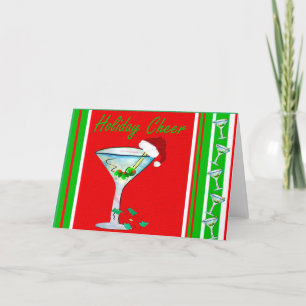 Martini Christmas Holiday Christmas cards