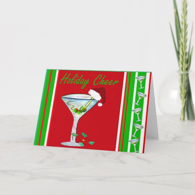 Martini Christmas Holiday Christmas cards (Front)