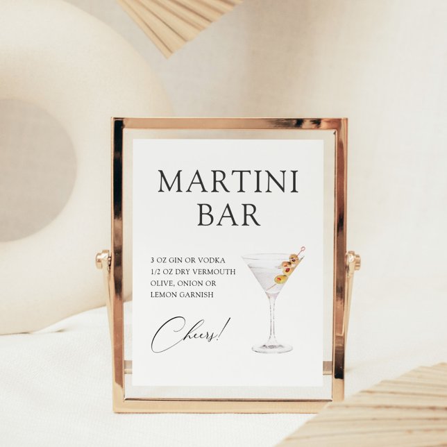 Martini Cocktail Bar Recipe Poster (Creator Uploaded)