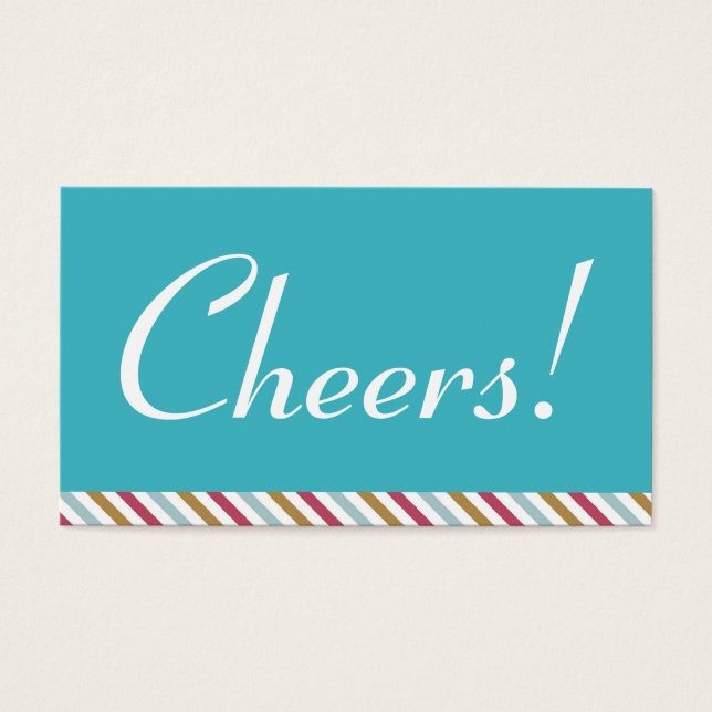 Martini cocktail blue holiday party drink ticket (Front)