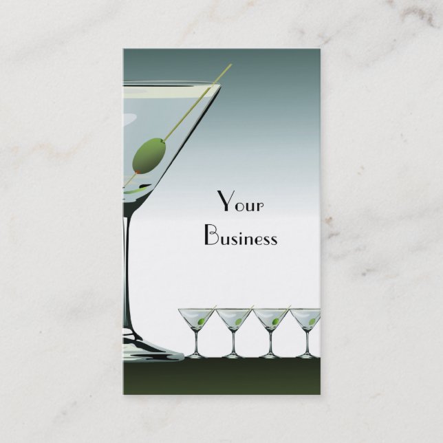 Martini Cocktail Business Card (Front)