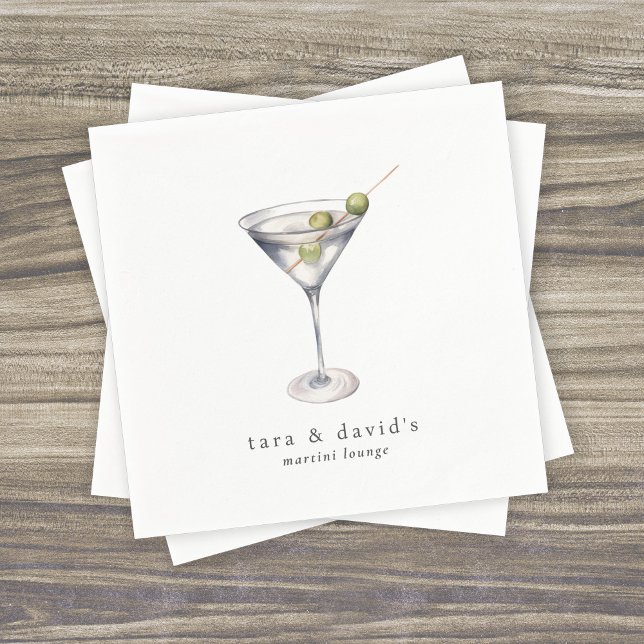 Martini Cocktail Lounge with Your Name Napkin (Creator Uploaded)
