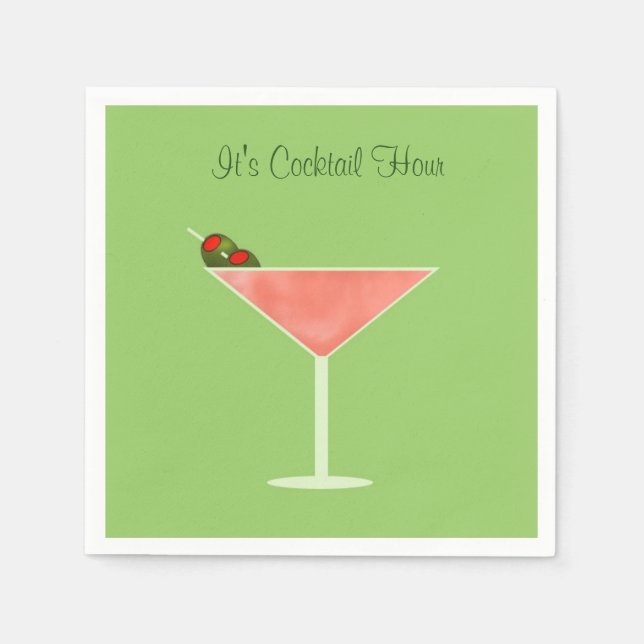 Martini Cocktail Napkins (Front)