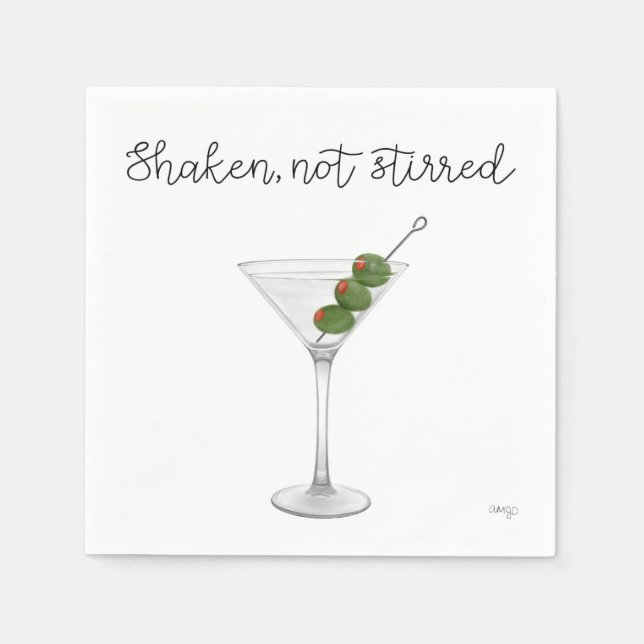 Martini Cocktail Napkins (Front)