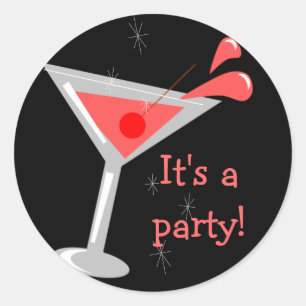 Martini Cocktail Party Sticker
