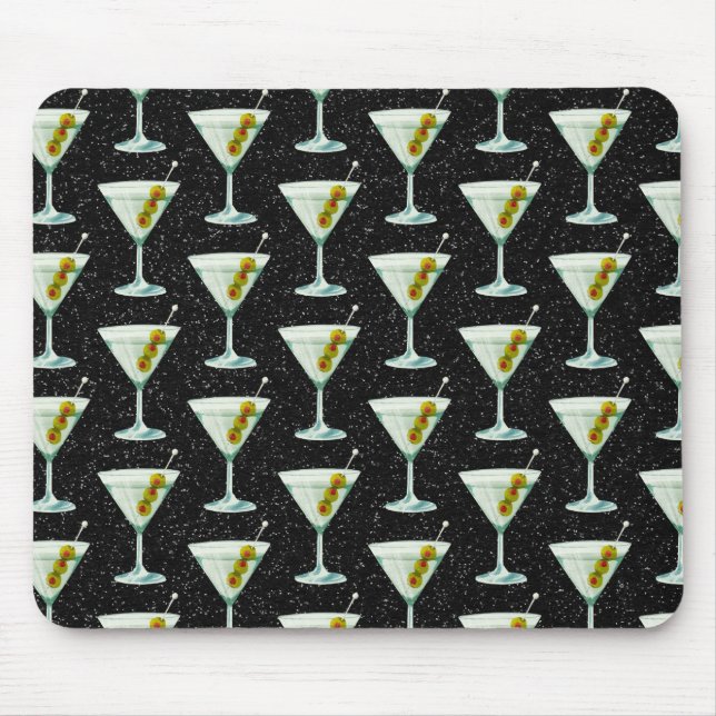Martini Cocktail Pattern Mouse Mat (Front)