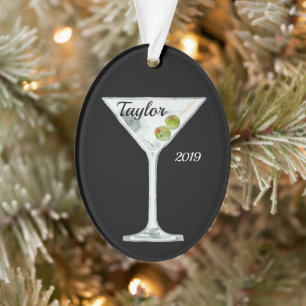 Martini Cocktail Personalised Ornament