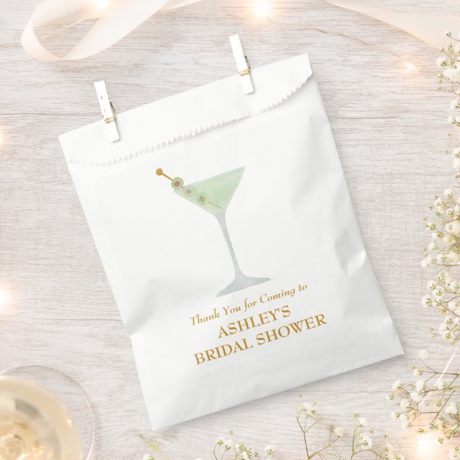 Martini Cocktail Wedding Favour Bridal Shower  Favour Bags (Clipped)