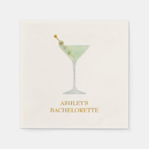 Martini Cocktail Wedding Shower or Bachelorette Napkin