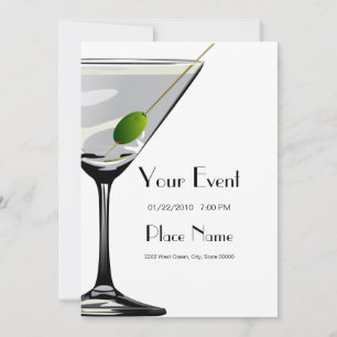 Martini Cocktails Invitation Template