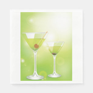 Martini Cocktails Paper Napkins