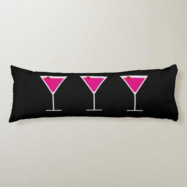 Martini Cosmopolitan Cocktail Drink Martini Glass Body Cushion (Front)