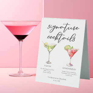Martini Cosmopolitan Signature Cocktails Menu