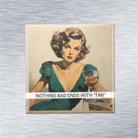 Martini Drinking Funny Retro 50s Saying