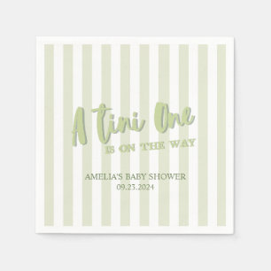 Martini Espresso green gender neutral baby shower Napkin