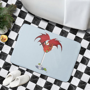 Martini Fantasy Red Dragon Bath Mat