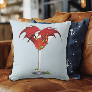 Martini Fantasy Red Dragon Cushion