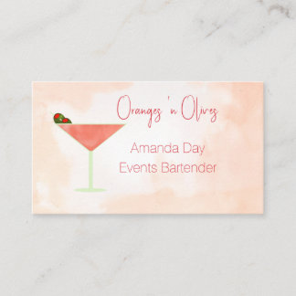 Martini Glass Business Card