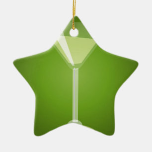 Martini Glass Ceramic Tree Decoration