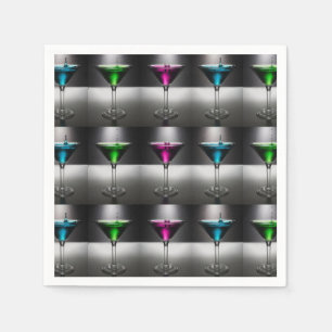 Martini Glass Cocktail Party Napkins