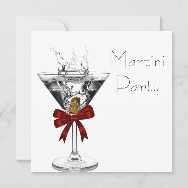 Martini Glass Martini Party Invitations (Front)