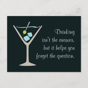 Martini Glass Postcard