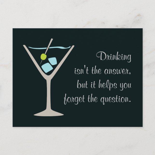Martini Glass Postcard (Front)