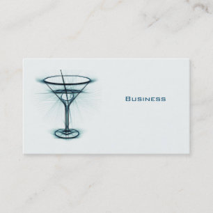 Martini Glass Sketch Business Card
