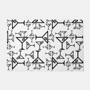 Martini Glasses CUSTOM BACKGROUND COLOR Doormat