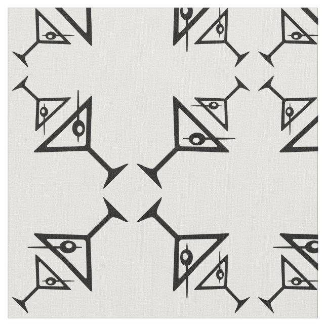 Martini Glasses Stylish Retro Martini Pattern Fabric (Close Up)