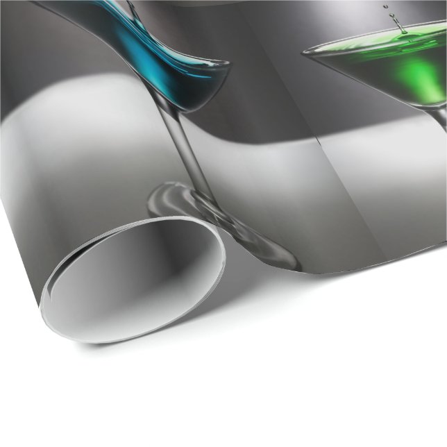 Martini Glasses Wrapping Paper (Roll Corner)