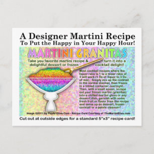 Martini Granitias Recipes Postcard