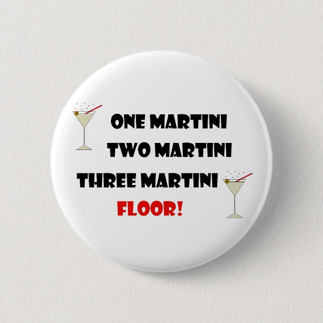 MARTINI HUMOR 6 CM ROUND BADGE (Front)