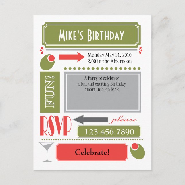 Martini Invite (Front)