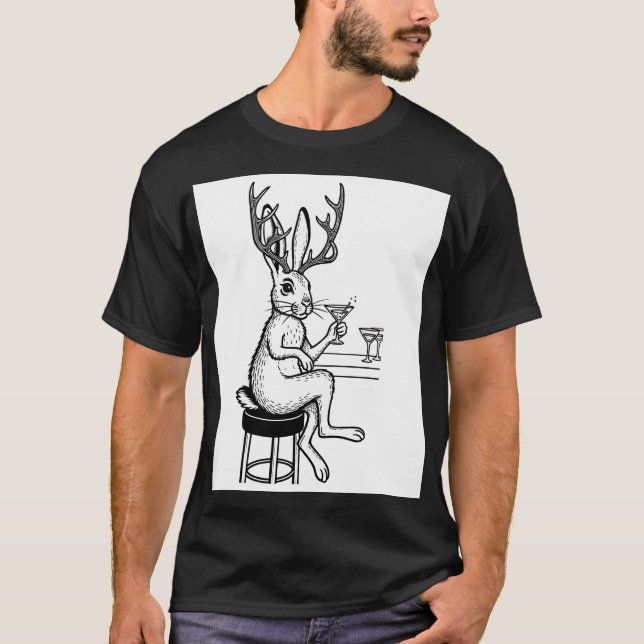 Martini Jackalope T-shirt (Front)