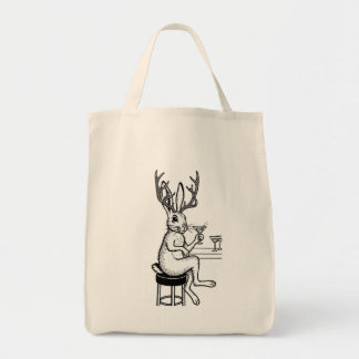 Martini Jackalope tote