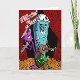 Martini Jazz Greeting Cards