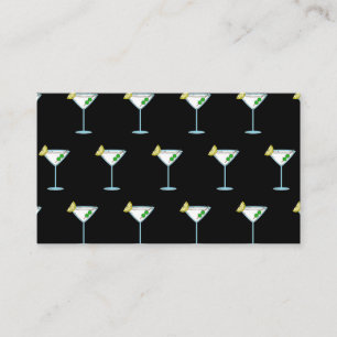 Martini Lovers Cocktail Glass Bartender Alcohol Business Card