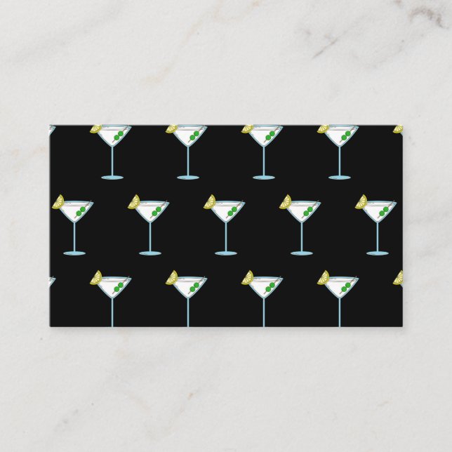 Martini Lovers Cocktail Glass Bartender Alcohol Enclosure Card (Front)