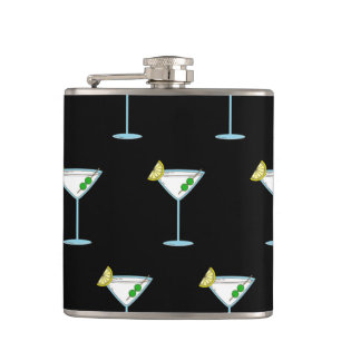 Martini Lovers Cocktail Glass Bartender Alcohol Hip Flask