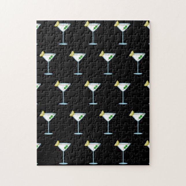 Martini Lovers Cocktail Glass Bartender Alcohol Jigsaw Puzzle (Vertical)