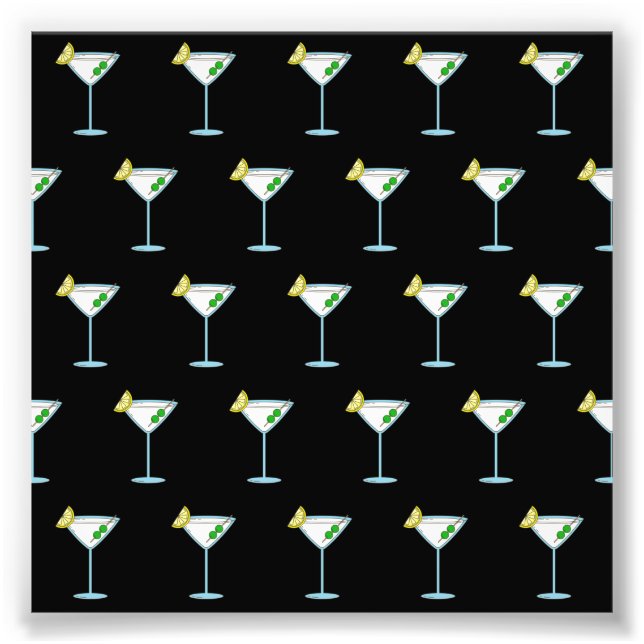 Martini Lovers Cocktail Glass Bartender Alcohol Photo Print (Front)