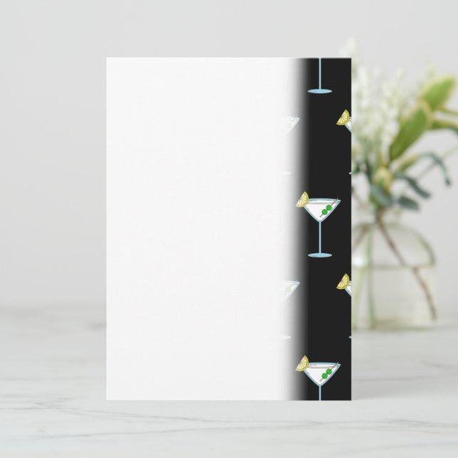Martini Lovers Cocktail Glass Bartender Alcohol Save The Date (Standing Front)