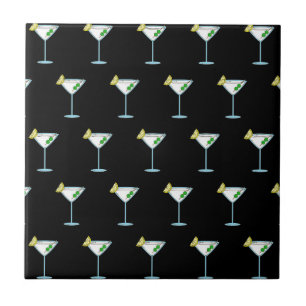 Martini Lovers Cocktail Glass Bartender Alcohol Tile