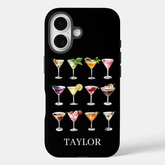 Martini Madness Monogrammed Case-Mate iPhone Case (Back)
