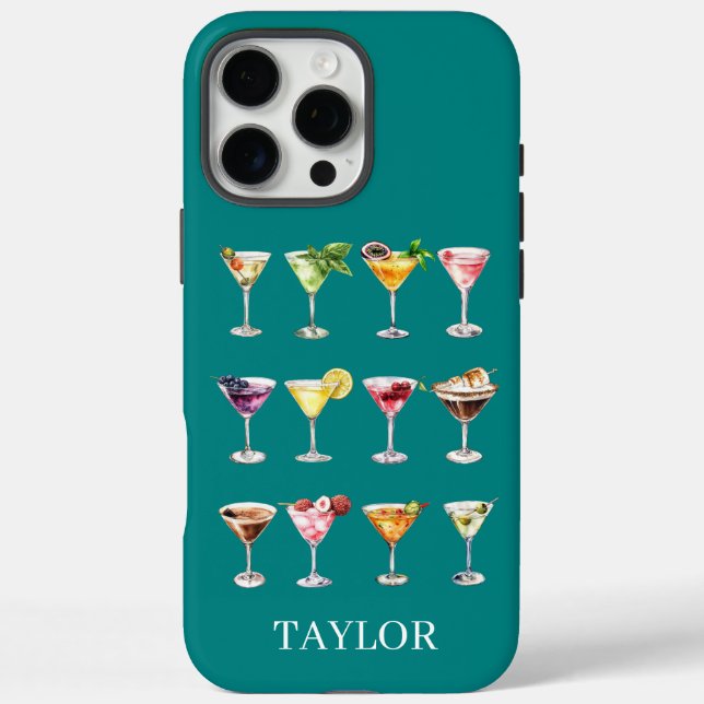 Martini Madness Monogrammed Case-Mate iPhone Case (Back)